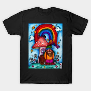 Rainbow Gnome's Mushroom House T-Shirt